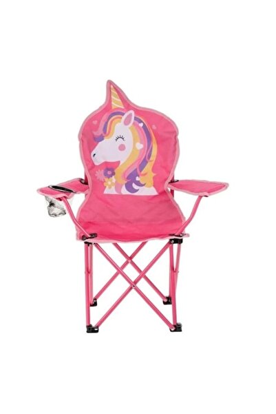Welora Scaun de camping pentru copii, pliabil, model unicorn, cu husă 36x36x75cm, fuchsia