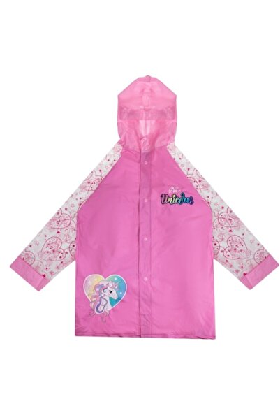 OEM Pink raincoat with transparent sleeves unicorn for children - one size