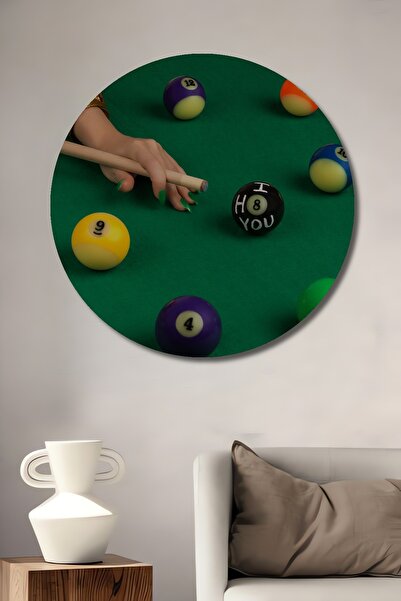 Teona Ahşap Masa de biliard rotunda decorativa din lemn Sentimente