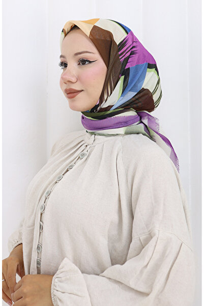 sefamerve Digital Printed Scarf 70320-08 Purple