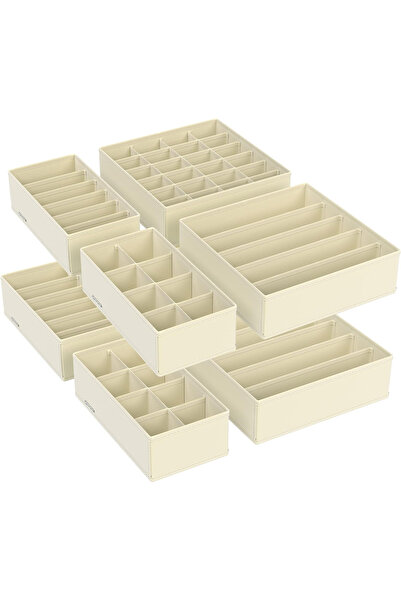 SONGMICS Set organizator de lenjerie cu 8 cutii pliabile din material textil ...