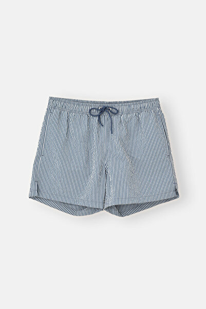 Eros Κοντό σορτς με ρίγες σε χρώμα ινδικό-λευκό