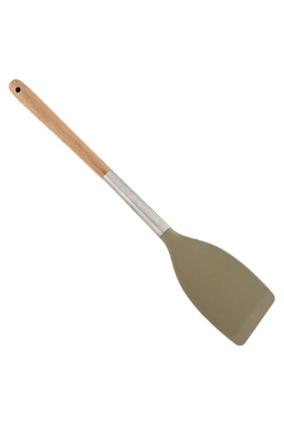 ANTBRO Spatulă de bucătărie din silicon flexibil cu mâner din lemn, 31 cm