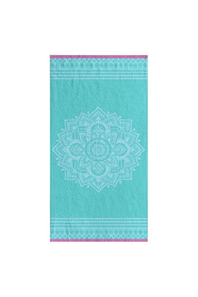 ANTBRO Cotton Beach Towel Antbro®, Mandala Design, Quick Drying, Turquoise, 7...