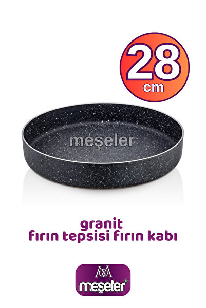 MEŞELER Granite Baking Dish Tray 28 cm Black (1 Pc)