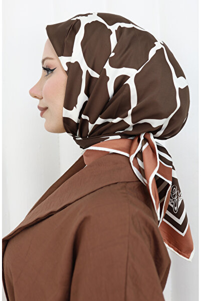 sefamerve Digital Rayon Scarf 70309-02 Brown