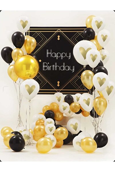 JML 100 Baloane-Alb, din Latex, Forma Rotunda ,Model cu Inima