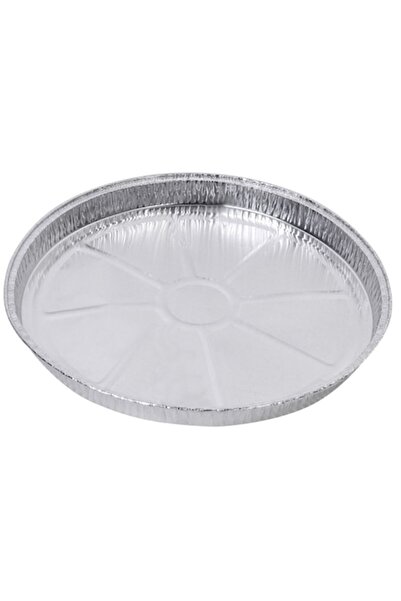 OEM Set tăvi de aluminiu de unică folosință, rotunde, diametru 33 cm, înălțime 2 cm, 3 bucăți