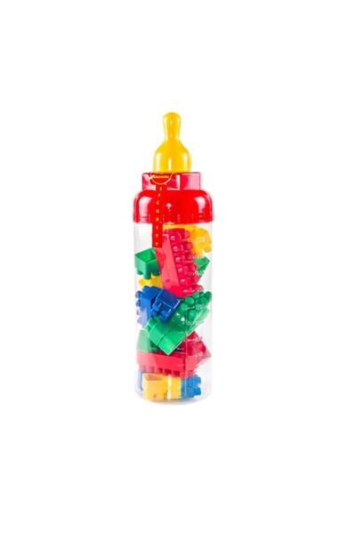 OEM Children's building block set with bottle storage, 25 pieces, plastic, multicolor