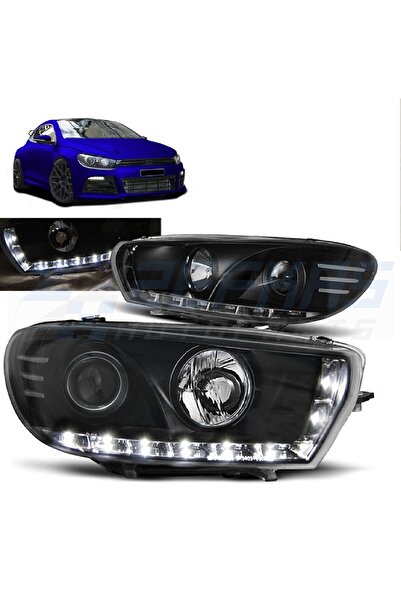 X POWER TUNİNG VW SCİROCCO 2009-2017 SONAR SİYAH LEDLİ ÖN FAR