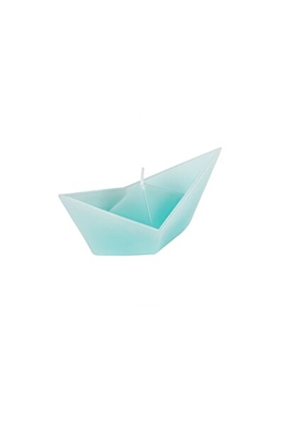 NO BRAND Candle, Boat Shape, Light Blue, 13x6x6cm