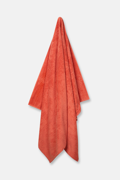 Eros Πετσέτα παραλίας με βελούδινο σχέδιο πορτοκαλί ψάρι 90Χ150