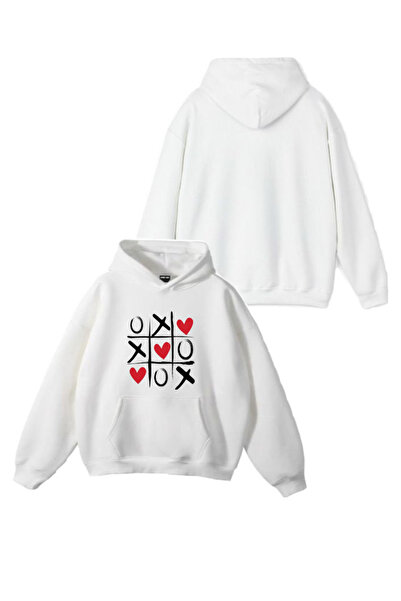 Sebesta Fashion New Season Xoxo Printed 3 Yarn Cotton Hooded Sweatshirt