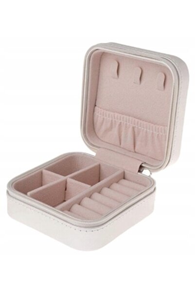 Edibazzar Jewelry Organizer, Plastic, 10 x 10 x 5 cm, White