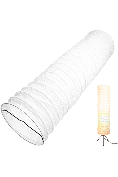 Sunbeauty Modern Lampshade Lantern Floor Lamp for Bedroom Living Room Nordic Style