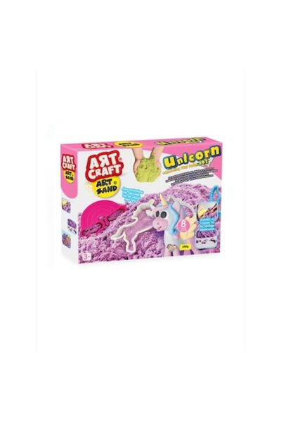 EBA Set Kinetic Sand Unicorn, Art Craft, cu 8 forme, ușor de modelat și curățat, calitate premium, EBA, 3