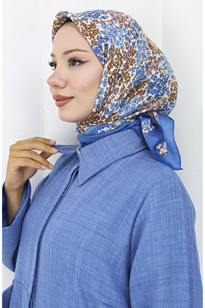 sefamerve Eșarfă digitală din raion 70300-01 Albastru