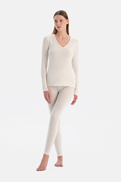 Eros Ecru Modal Cashmere Leggings