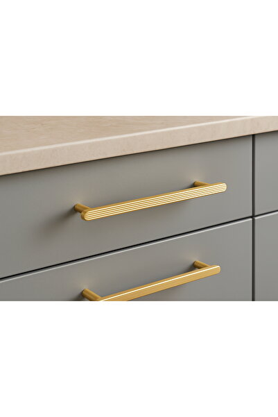 Özen Metal özen 1903 Mat Altın 192mm metal mobilya kulpu.