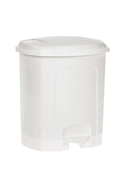 ANTBRO Plastic Trash Bin Antbro® White with Pedal, for Bathroom, 11.5L
