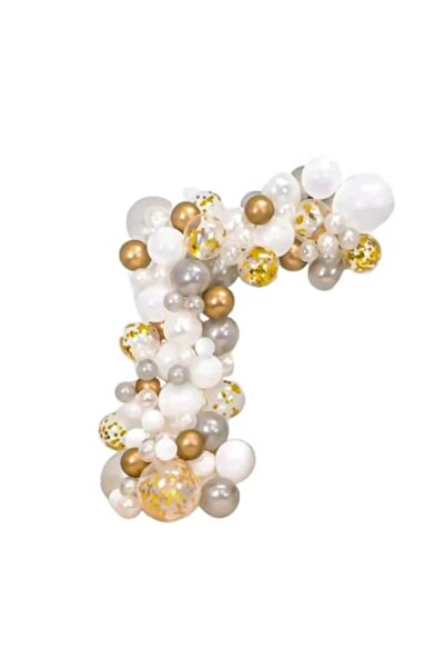 Jumbo Set 70 Balloons for Arch with Gold Confetti