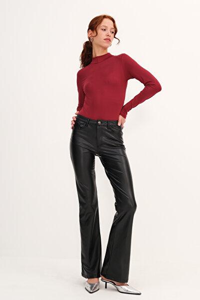 Addax Faux Leather Pants Pn17580