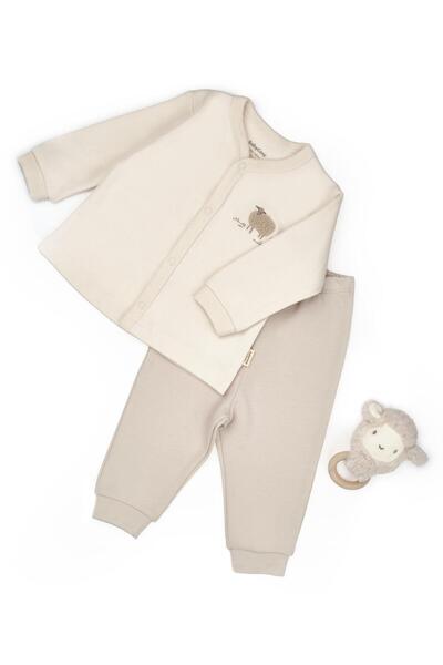 BabyCosy Organic Wear طقم ملابس علوية وسفلية للأطفال مصنوع من القطن العضوي بن...