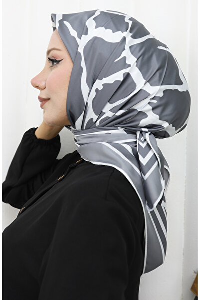 sefamerve Digital Rayon Scarf 70309-11 Gray