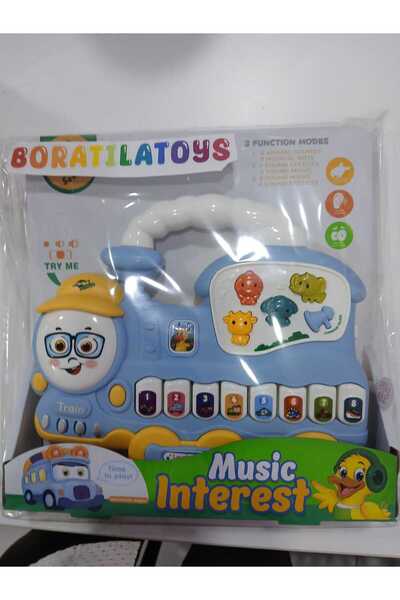 Boratila Toys İlk Piyanom Tren Sesli ve 3 Fonksiyonlu Kırmızı