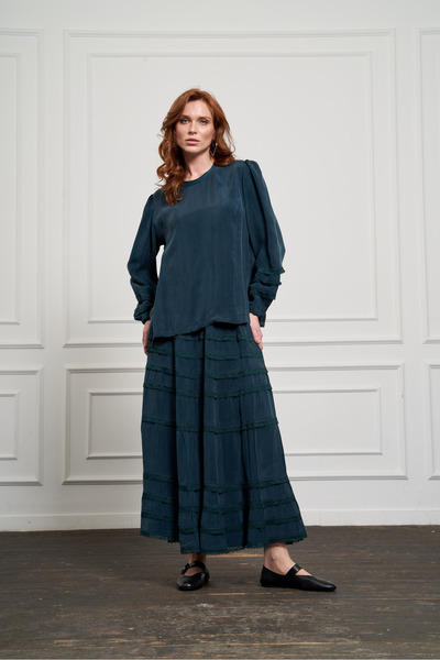 MissWhence Lace Detailed Cupro Skirt Set