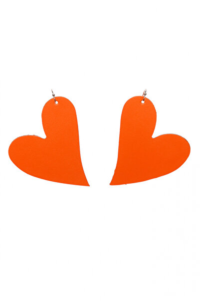 HAIArt Cercei în formă de inimă, realizați manual - Portocalii