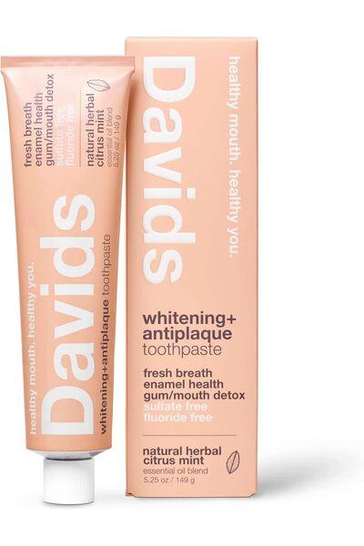 Davids Fluoride Free Toothpaste, Natural Herbal Citrus Mint, 5.25 oz (150 g)