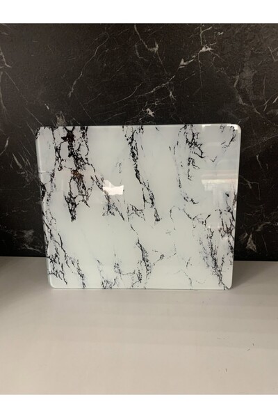 Saban 30X26Cm - White Marble, Cutting Board - Presentation Tray