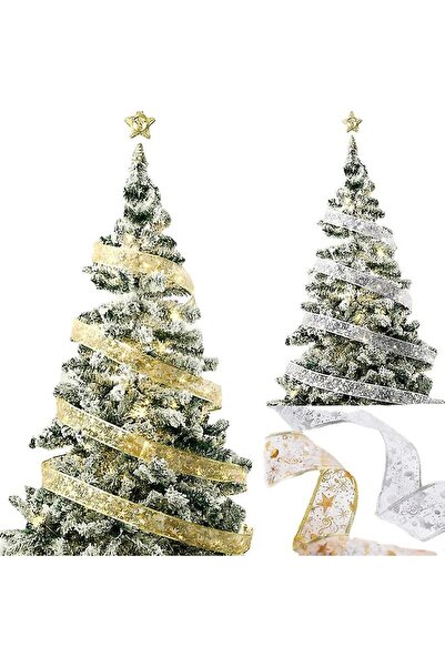 Flippy Χρυσή χριστουγεννιάτικη κορδέλα LED, μήκος 2 m, 20 LED, μπαταρίες, ζεστό λευκό