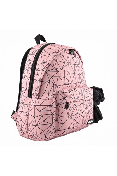 ANTBRO School Backpack with included bandana, geometric shapes design, with 2 large compartments and