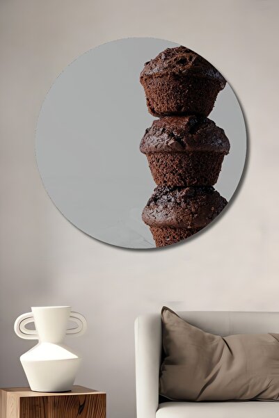 Teona Ahşap Turn de muffin cu ciocolată decorativ din lemn