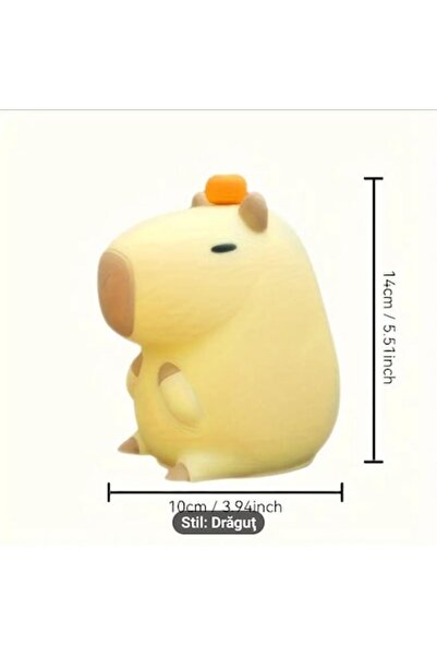 OEM Lampă de noapte Capybara – Lampă LED tactilă cu temporizator, încărcare U...