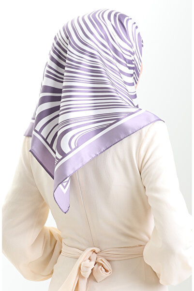 sefamerve Ψηφιακό Φουλάρι Ραγιόν 70301-01 Λιλά