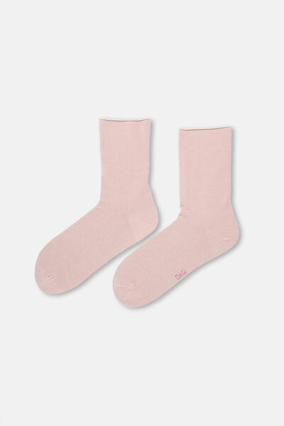 Eros Burgundy-Powder Women's 2-Piece Modal Basic Socks