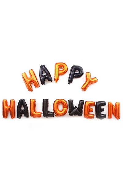 Koungiam Set baloane Happy Halloween Baloane, Koungiam, Aluminiu, Portocaliu/Negru