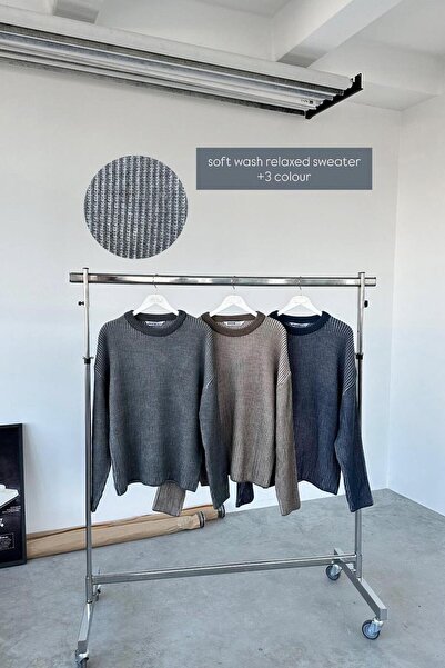 HAFKAGİYİM Πουλόβερ από μαλακό πλεκτό ύφασμα που πλένεται από βιζόν