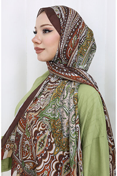 sefamerve Σάλι Janjan με έθνικ σχέδιο 70304-17 Καφέ