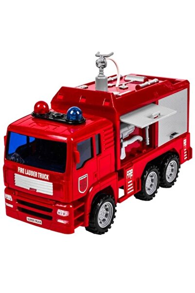 ANTBRO toy vehicle fire truck with water sprayer, sound and light, red