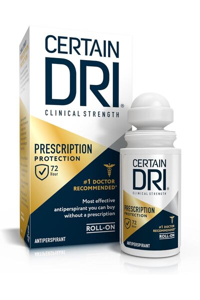 Certain Dri Everyday Strength Clinical Deodorant Roll-On, Unscented, 1.2 oz