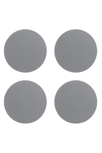 OEM Set suporturi pahare rotunde gri din PVC ø10cm - 4buc