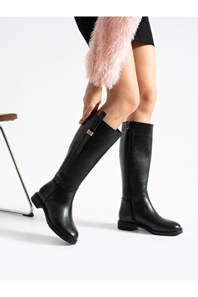 ALEMDAR AYAKKABI Γυναικείες μπότες με λεπτομέρεια μαύρης πόρπης SNUG