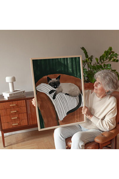 Tuba Decor Tablo dintr-o singură bucată cu rame din lemn pentru sufragerie, s...