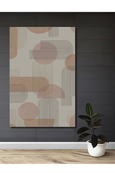 Teona Ahşap Tablou decorativ din lemn rectangular cu model geometric modern