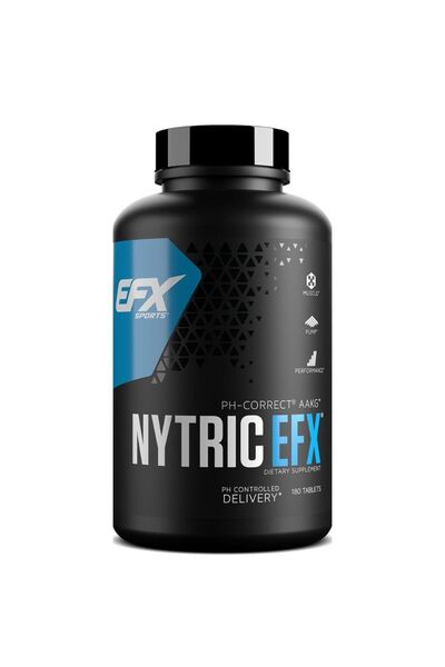 EFX Sports AAKG Nytric, 180 Tablets, Longer-lasting Pumps, Quick-Release Tablets