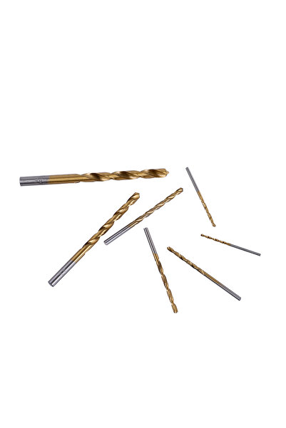 Lawazim Metal Twist Drill Bit Set 7 Piece - Spiral Flute Multi-Size Bits for Metal Plastic Aluminum